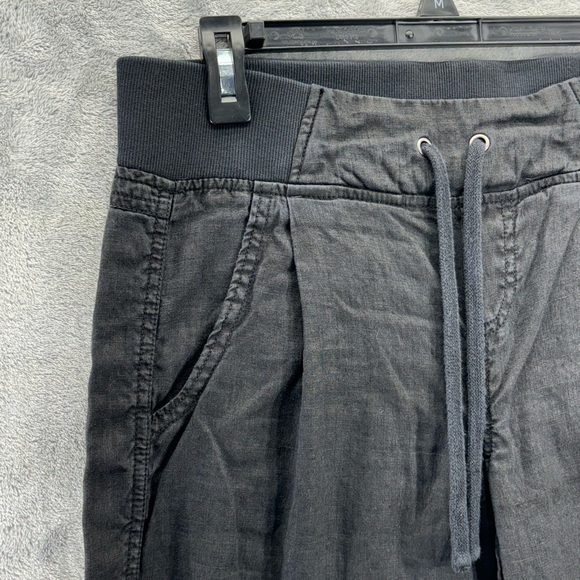 Athleta Reverie Black Linen Pants Womens Size 6 Lagenlook Loose Relaxed Casual - Picture 3 of 16